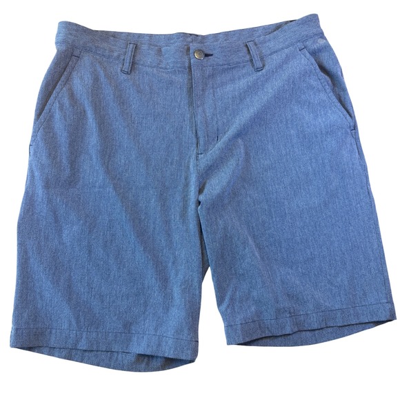 adidas Other - Adidas Golf Shorts Mens 34 Blue Heather Performance Athletic Flat Front 9 Inseam